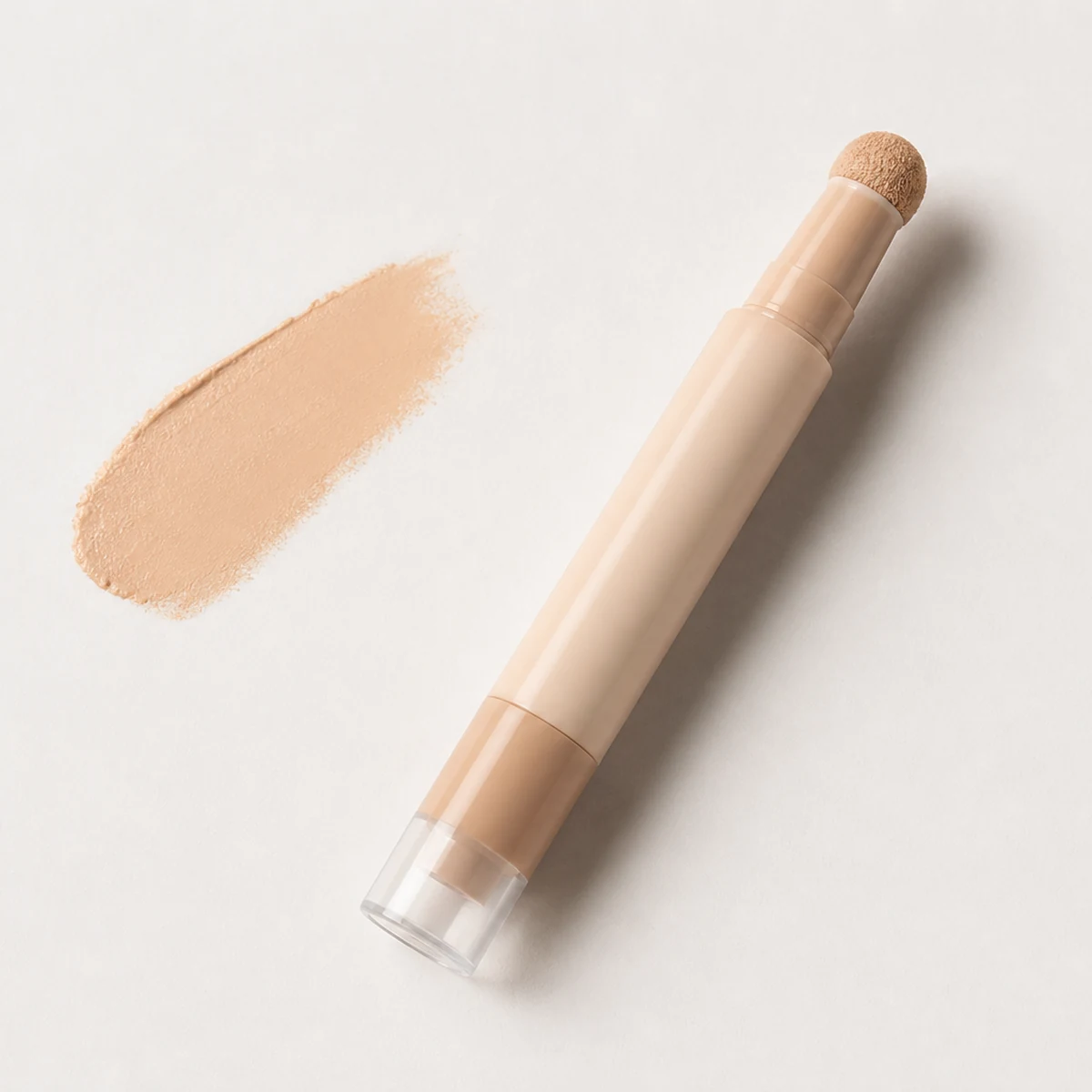 Neutral concealer stick with soft product swatch